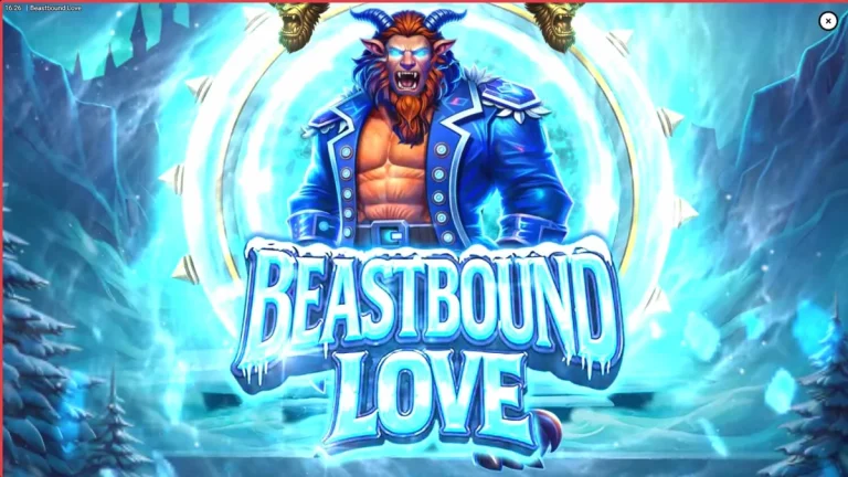 Tampilan visual slot Beastbound Love dengan tema fantasi gotik dan simbol magis