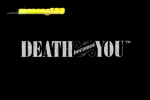 Tampilan visual slot Death Becomes You dengan estetika gotik dan neon